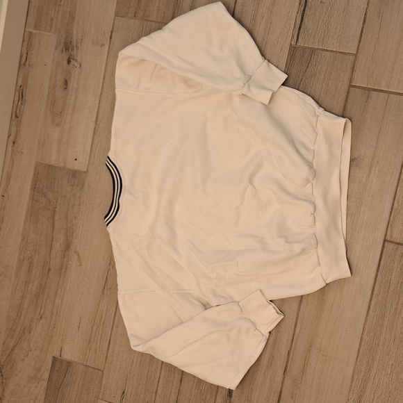 White Sweatshirt with Black Lettering - Picture 3 of 5